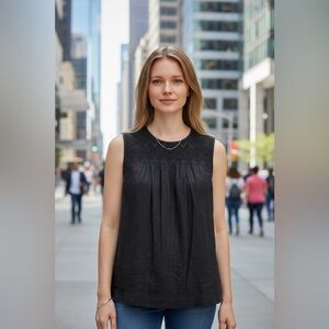 J. Crew Black Sleeveless Blouse